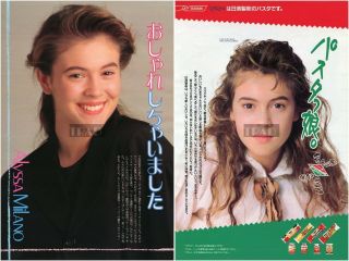 Alyssa Milano Sexy 1989 Japan Picture Clippings 2 - Sheets Vj/r