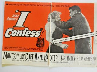 I Confess - 1952 Alfred Hitchcock Trade Ad - Montgomery Clift
