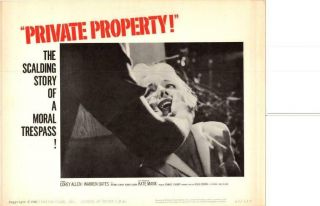 Private Property 1960 Release Lobby Card Sexploitation Kate Manx