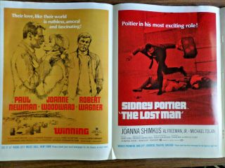 1969 Movie Ad Winning The Lost Man Paul Newman Sidney Poitier Sweet Charity