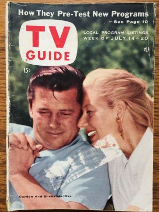 Tv Guide - July 14 - 20 - 1956 - Gordon Macrae - Oregon Edition
