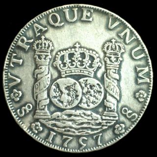 1757 Os Mexico 8 Reales Spanish Colonial Fantasy Coin Non - Regal