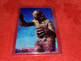 Creature From The Black Lagoon Sketch Card 3 Signed By Artist 49/50