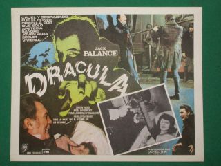 Dracula Horror Jack Palance Coffin Vampire Spanish Mexican Lobby Card 4