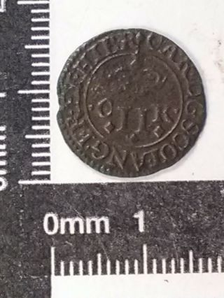 1632 - 1639 1 Turner / 2 Pence Coin Scotland (uk) Charles 1st Sp - 5599