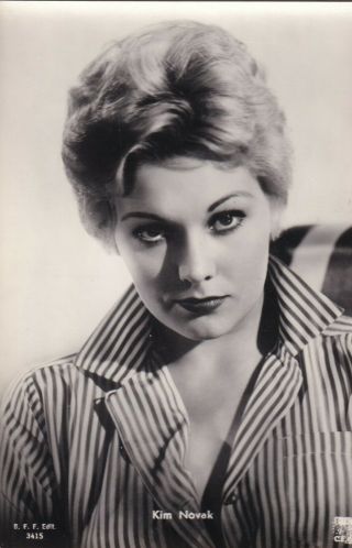 Kim Novak - Hollywood Movie Star/actress Glamour 1950s Fan Postcard