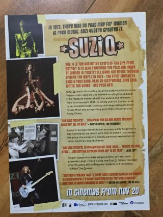 Cinema Promotional Movie Flyer For “SUZIQ ” Printed On Glossy Paper 15cm X 21cm 2