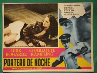 The Night Porter Charlotte Rampling Sexy Breasts Spanish Mexican Lobby Card