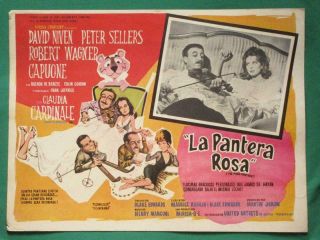The Pink Panther Peter Sellers Claudia Cardinale Art Mexico Lobby Card 1