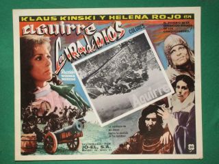 Klaus Kinski Aguirre The Wrath Of God Helena Rojo Spanish Mexican Lobby Card 1