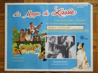 The Magic Of Lassie James Stewart Mickey Rooney Spanish Mexican Lobby Card 1