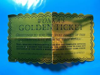 Wonka’s Golden Ticket Prize From Sweepstakes 2012