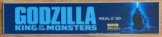 ⭐ Godzilla: King Of The Monsters In 3d - Movie Theater Poster / Mylar Small