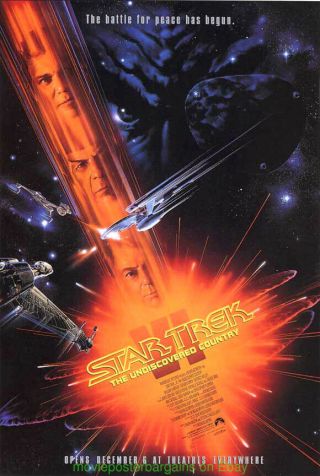 Star Trek Vi Movie Poster Ss One Sheet 27x40 Inches Near