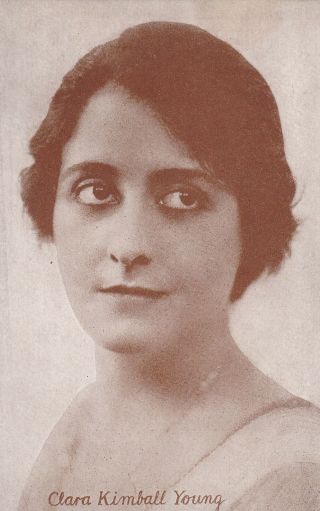 Clara Kimball Young - Hollywood Silent Star 1920s Arcade/exhibit Postcard