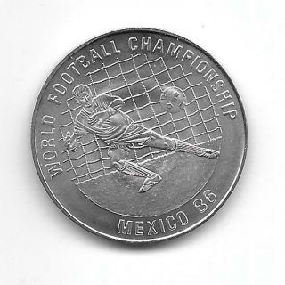 Cambodia:1986 20 Riels World Championship Soccer Silver Unc