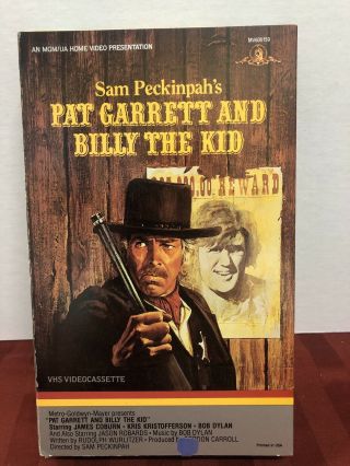 “sam Peckinpah’s Pat Garrett And Billy The Kid” Vhs Mgm 1973 James Coburn