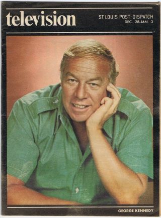 George Kennedy 1975 St Louis Post Dispatch Tv Guide The Blue Knight