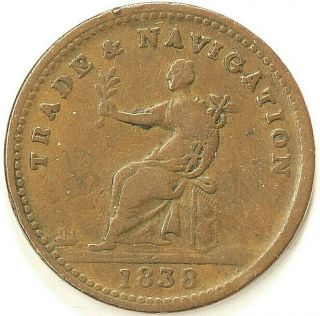 1838 British Guyana Guiana Stiver Copper Km Tn1 7044