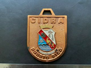 Puerto Rico Ca2000s Medalla Reconocimiento Municipio De Cidra,  Tono Cobre