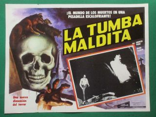Crypt Of The Living Dead Horror Skull Wolf Art Spanish Mxn Lobby Card 3