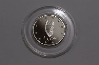IRELAND 5 Ecu 1990 Proof - Silver - EEC Council meeting in Dublin B31 III13 2