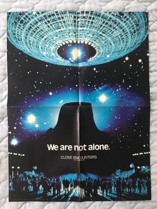Vintage 1977 Close Encounters Of The Third Kind 24 X 18 Xerox Education Poster