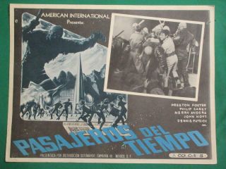 The Time Travelers Sci - Fi Monster Art Spanish Orig Mexican Lobby Card 5