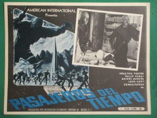The Time Travelers Sci - Fi Monster Art Spanish Orig Mexican Lobby Card 4