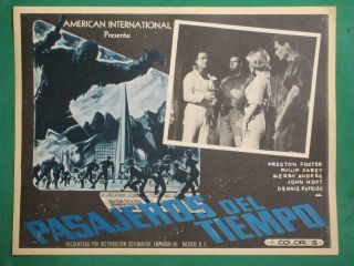 The Time Travelers Sci - Fi Monster Art Spanish Orig Mexican Lobby Card 3
