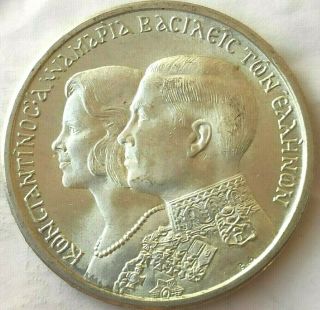 Greece - Crete Coins,  30 Drachma 1964,  Royal Marriage,  Silver 0.  835,  Unc,  Bu