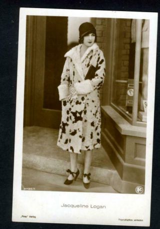 Vintage Jacqueline Logan German Ross Postcard 1920 