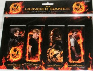 The Hunger Games Set Of 4 Magnetic Bookmarkers