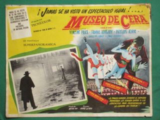 House Of Wax Horror Vincent Price Showgirl Art Mexican Lobby Card 1