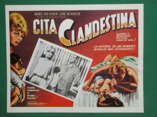 Mamie Van Doren The Candidate Breasts Sexy Art Mexican Lobby Card 2