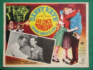 Louis Armstrong The Five Pennies Danny Kaye Art Mexican Lobby Card