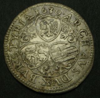 Austria 3 Kreuzer 1630 - Silver - Ferdinand Ii.  - F/vf - 2350