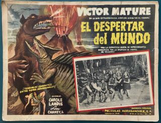 One Million B.  C.  Victor Mature Lon Chaney Mexican Lobby Card 1940