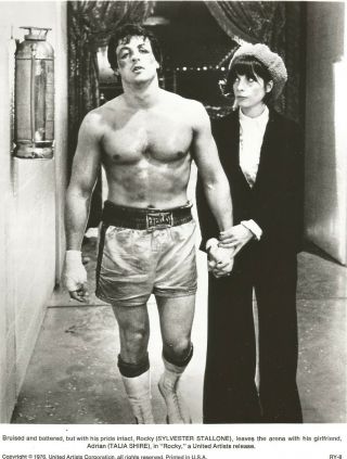 Sylvester Stallone - Talia Shire - 8x10 Movie Photo - " Rocky " Boxing Trunks