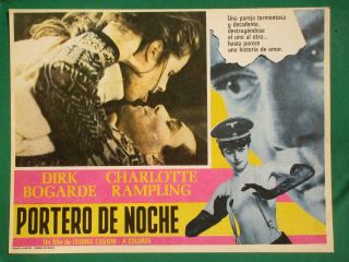 The Night Porter Charlotte Rampling Sexy Breasts Spanish Mexican Lobby Card 2
