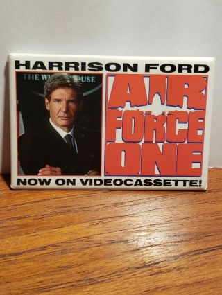 Vtg Movie Video Promo Button Pin Badge Air Force One Harrison Ford