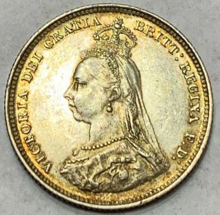 Great Britain 1888 Queen Victoria Silver Shilling