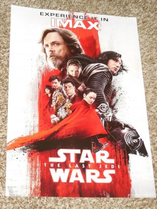 Star Wars The Last Jedi Imax 13x19 Promo Movie Poster