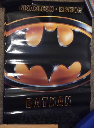 Batman 1989 Theater Movie Poster 27x40 Michael Keaton,  Jack Nicholson