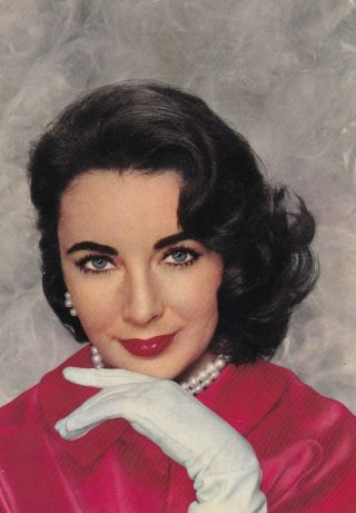Elizabeth Taylor - Hollywood Movie Star Glamour 1950s Fan Photocard