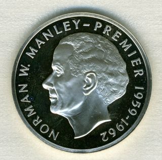 Jamaica - Silver 5 Dollar Coin - 1974 - Proof - Norman Manley