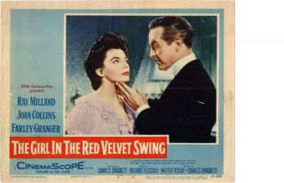 Girl In The Red Velvet Swing 1955 Release Lobby Card Joan Collins