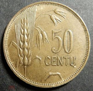 Registered Lithuania 50 Centu 1925 Details