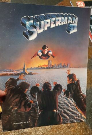 Superman Ii Movie Program Dc Comics 1981 World Trade Center In Background