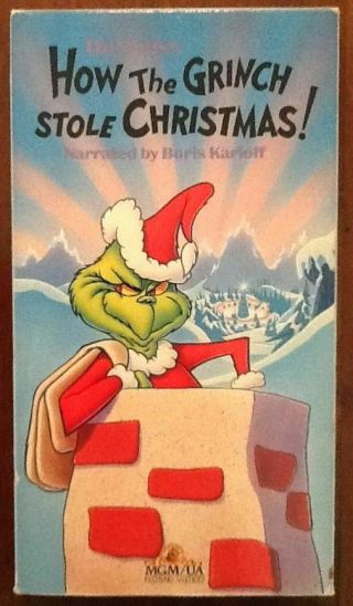 Dr.  Suess How The Grinch Stole Christmas Vhs Video Animated Vintage Movie Jones